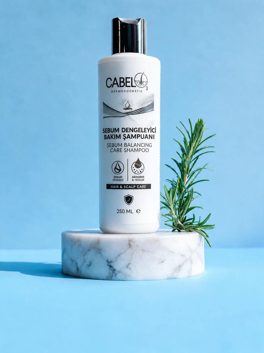 CABELO₃ Sebum Dengeleyici Bakım Şampuanı 250 ml kutusu