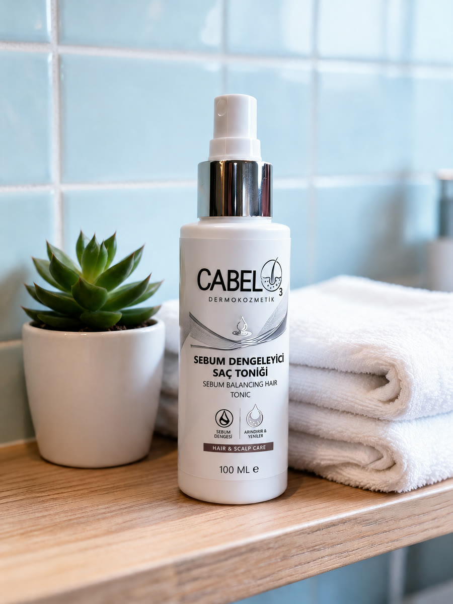 CABELO₃ Sebum Dengeleyici Saç Toniği 100 ml sprey şişe